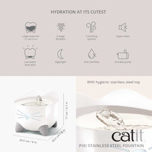 Load image into Gallery viewer, HAGEN CATIT PIXI FOUNTAIN STAINLESS STEEL WHITE