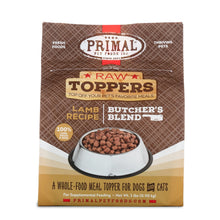 Load image into Gallery viewer, PRIMAL RAW TOPPERS BUTCHER'S BLEND LAMB DOG 2LB
