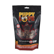 Load image into Gallery viewer, PUPPY LOVE BEEF TRACHEA BITS 150G
