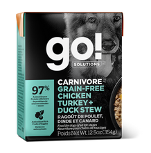 Load image into Gallery viewer, GO DOG CARNIVORE GRAIN FREE CHICKEN/TURKEY/DUCK TETRA 354G
