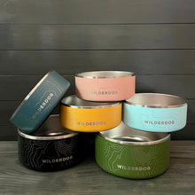 Load image into Gallery viewer, WILDERDOG DOG BOWL STAINLESS STEEL MUSTARD 32OZ
