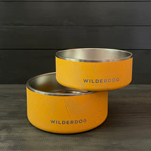 Load image into Gallery viewer, WILDERDOG DOG BOWL STAINLESS STEEL MUSTARD 32OZ
