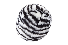 Load image into Gallery viewer, FLUFF &amp; TUFF ZEBRA BALL NO SQUEAKER MEDIUM 5.5"
